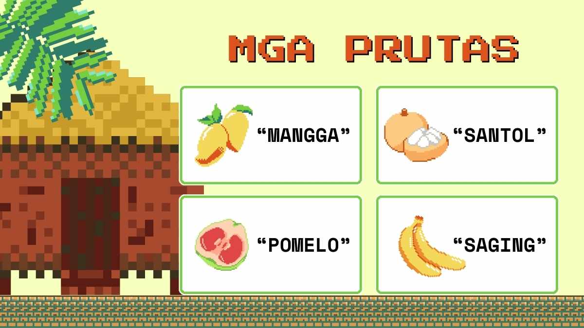 Pixel Art Wikang Filipino Lesson for Kindergarten - slide 11