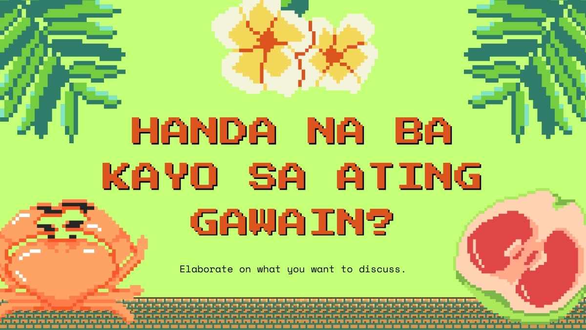 Pixel Art Wikang Filipino Lesson for Kindergarten - slide 7