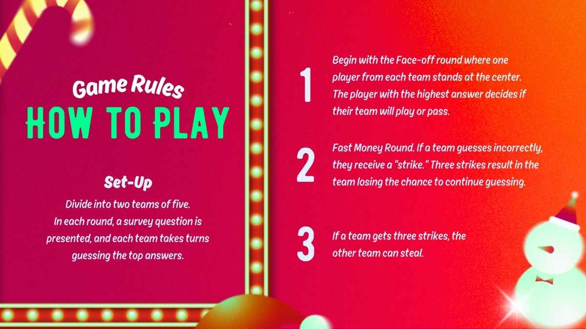 Playful Family Feud Christmas Party Edition Game - slide 2