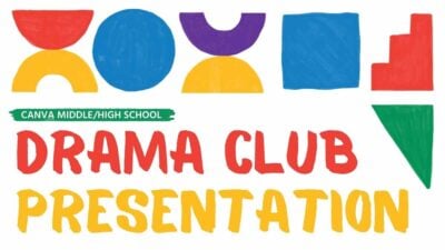 Playful Geometric School Drama Club Slides