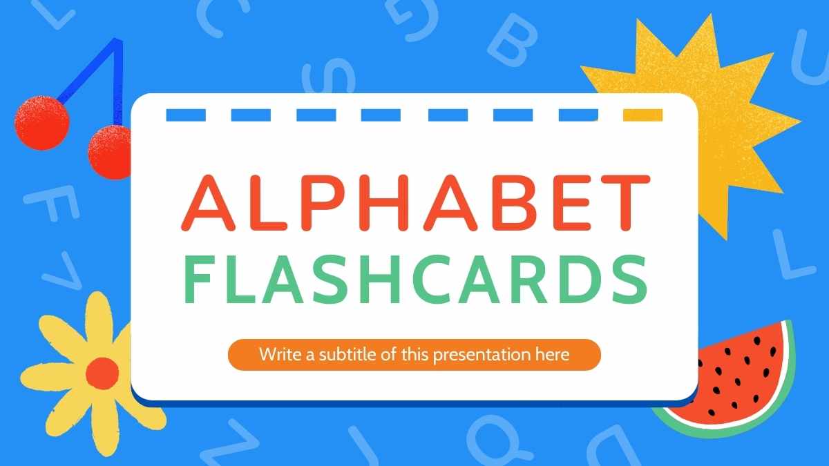 Playful Illustrated Alphabet Flashcards - slide 1