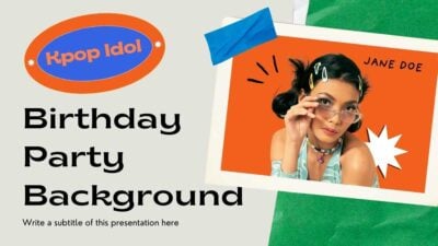 Slides Carnival Google Slides and PowerPoint Template Playful Kpop Idol Birthday Party Background Slides 1