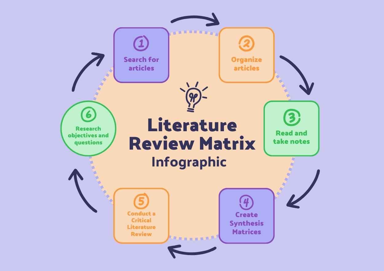 Playful Literature Review Matrix Infographic - slide 2