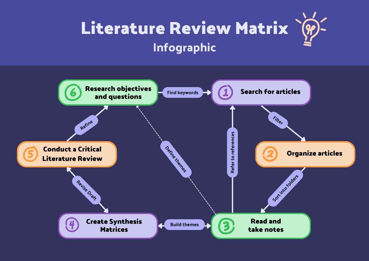 Playful Literature Review Matrix Infographic - slide 3