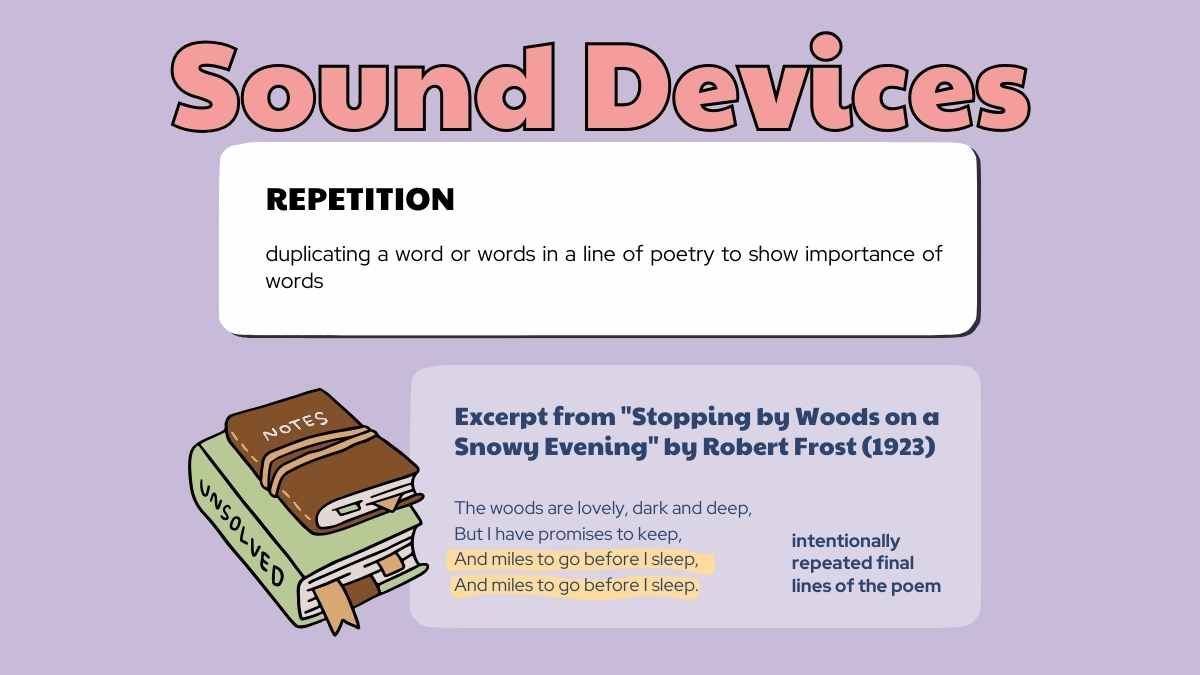 Poetic Sound Devices Lesson for High School - slide 7