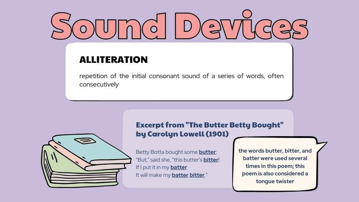 Poetic Sound Devices Lesson for High School - slide 8