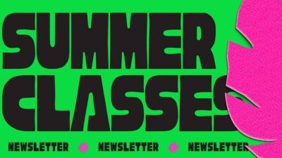 Pop Art Summer Classes Newsletter
