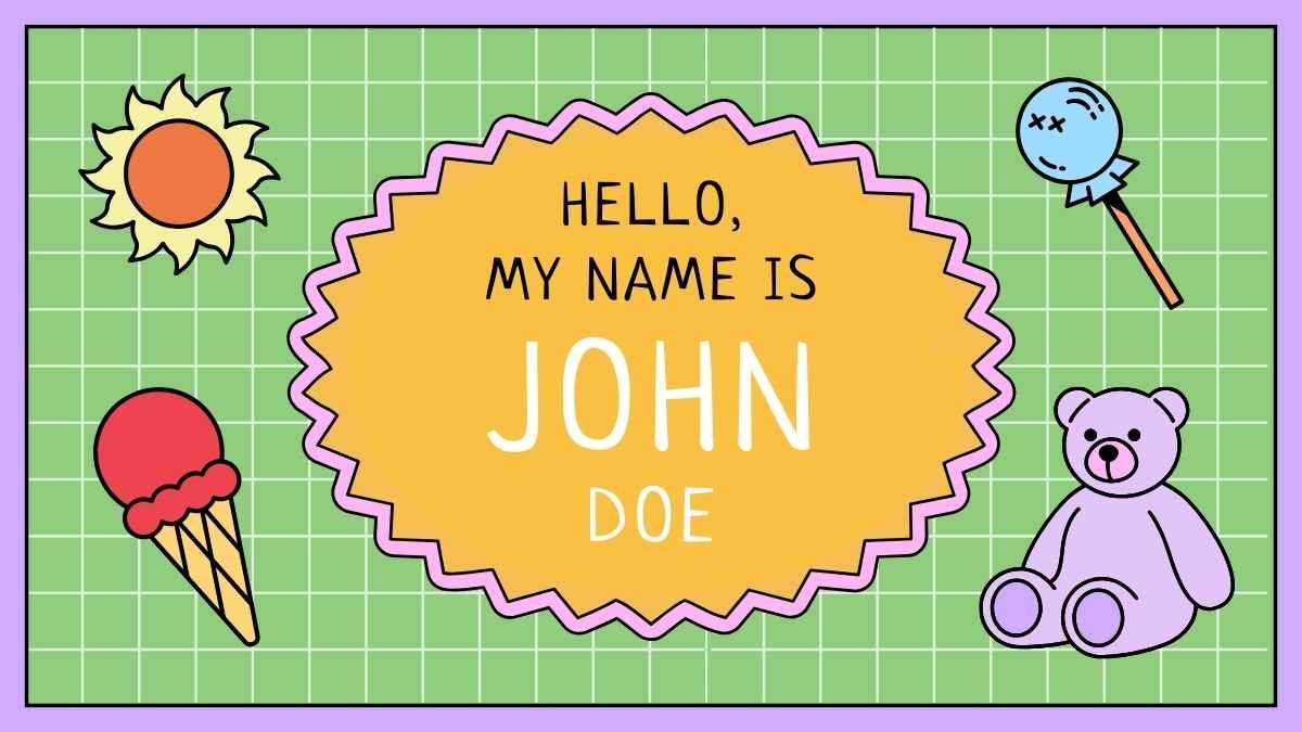 Kartu Flash Bergambar Pop Hello My Name is Flashcards - slide 13