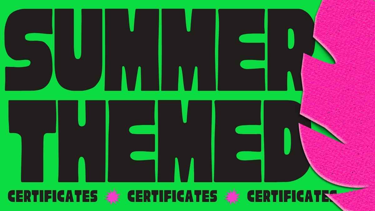 Pop Summer-themed Certificates - slide 1