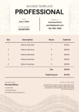 Template Invoice Freelancer Pastel