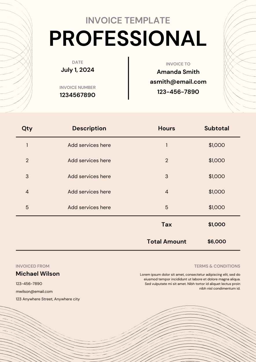 Template Invoice Freelancer Pastel - slide 1