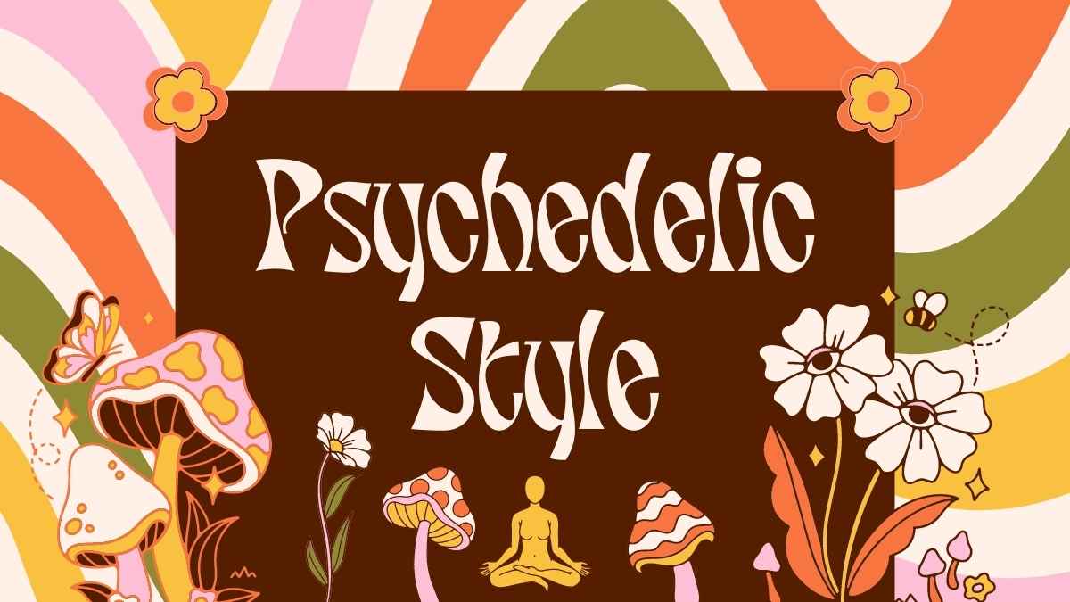 Psychedelic Art Style Creative Education Slides - slide 1