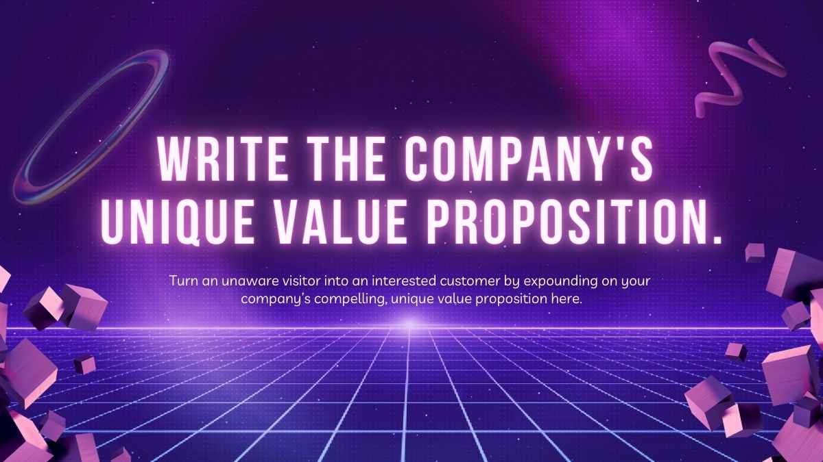 Slides de Newsletter do Metaverso Futurista e Colorido em Roxo - deslizar 9