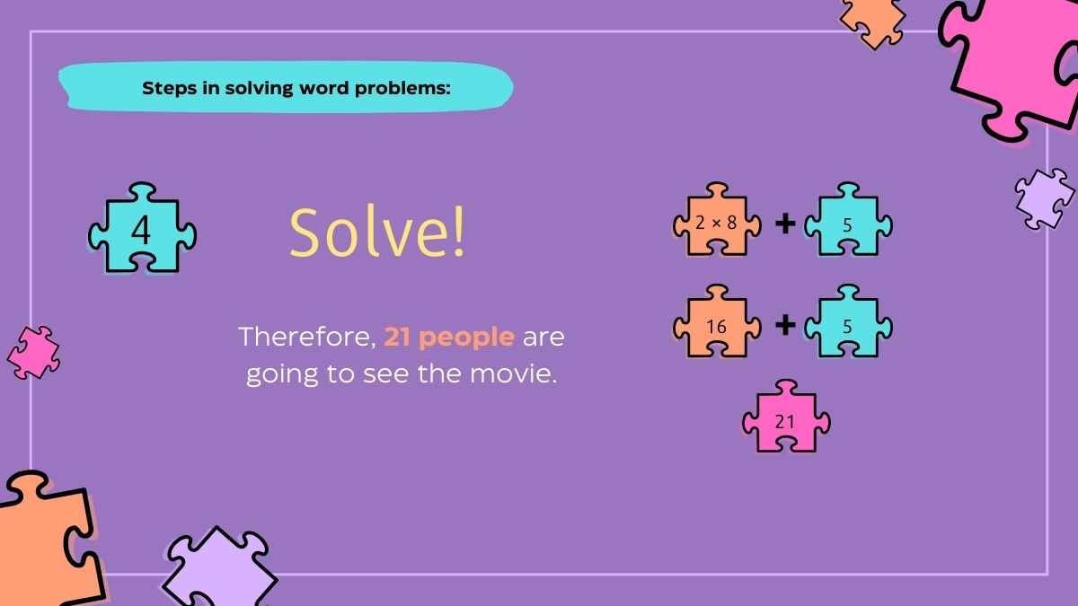 Puzzle Solving Multistep Word Problems Lesson for Elementary - slide 10