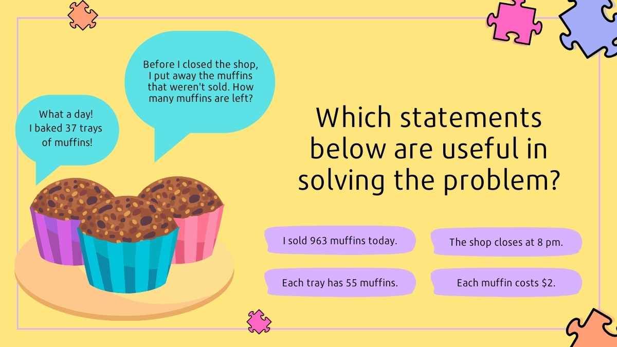 Puzzle Solving Multistep Word Problems Lesson for Elementary - slide 3