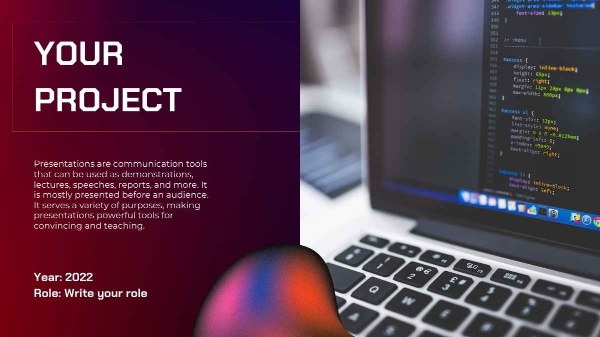 Red and Purple 3D Modern Background Pitch Deck - slide 11