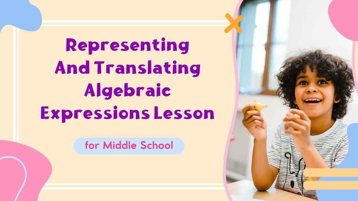 Representing and Translating Algebraic Expressions Math Lesson for Middle School - slide 1