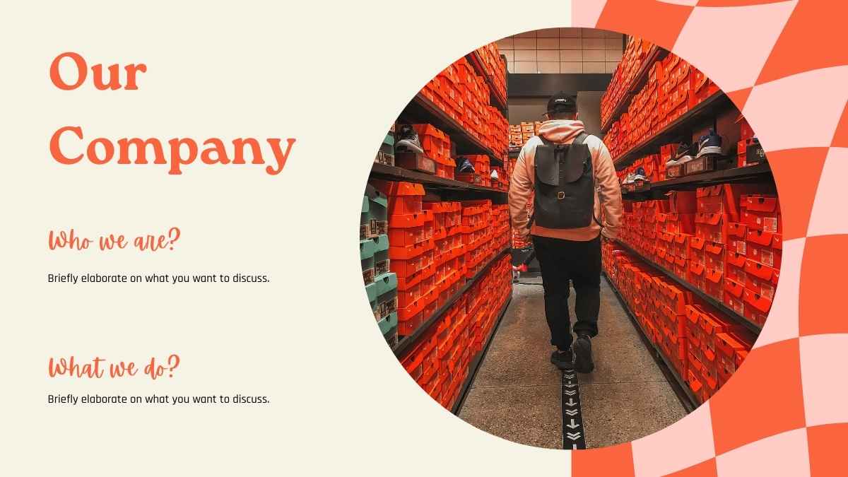 Orange Retail Shoes Company Profile Slides - slide 8