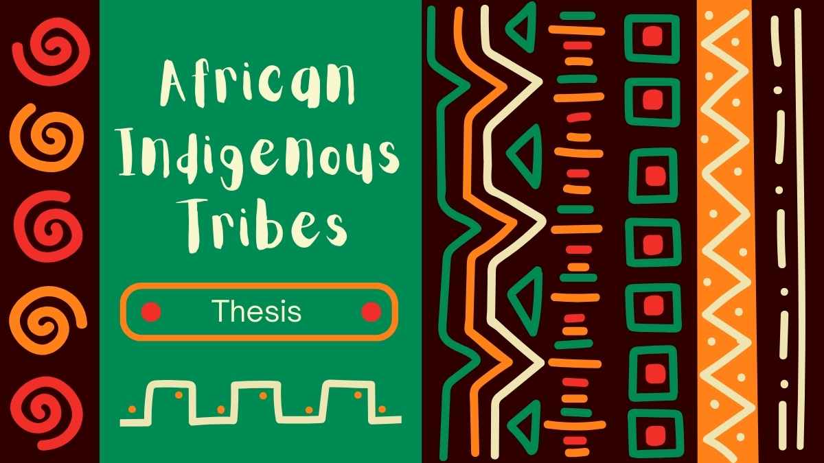 Retro African Indigenous Tribes Thesis Slides - slide 1