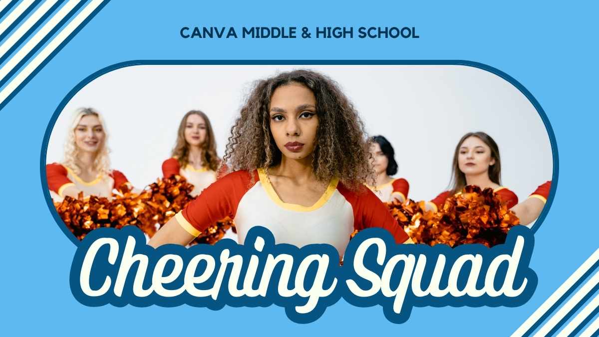 Retro Geometric School Cheering Squad Slides - slide 1