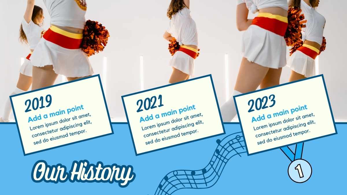 Retro Geometric School Cheering Squad Slides - slide 11