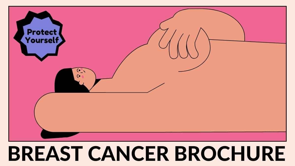 Retro Illustrated Breast Cancer Brochure Slides - slide 1