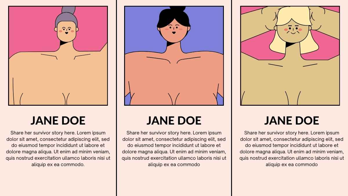 Plantillas Ilustradas Retro para Folletos de Cáncer de Mama - diapositiva 13