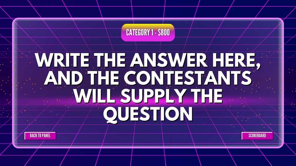 Jeopardy Interactivo Retro - diapositiva 8