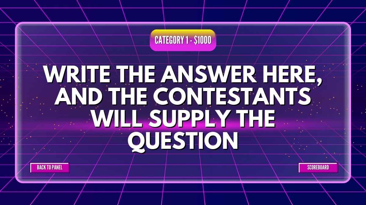 Retro Interactive Jeopardy - slide 9