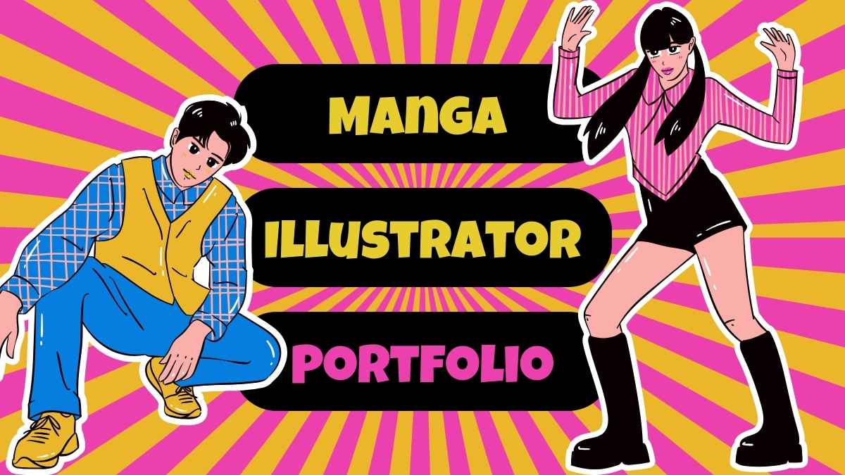 Retro Manga: Portfólio de Ilustrador de Slides - deslizar 1