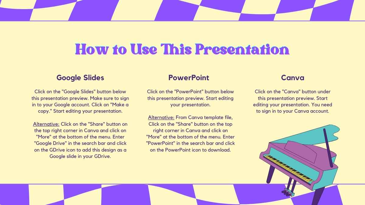 Retro Music Subject Lesson Plan Slides - slide 2