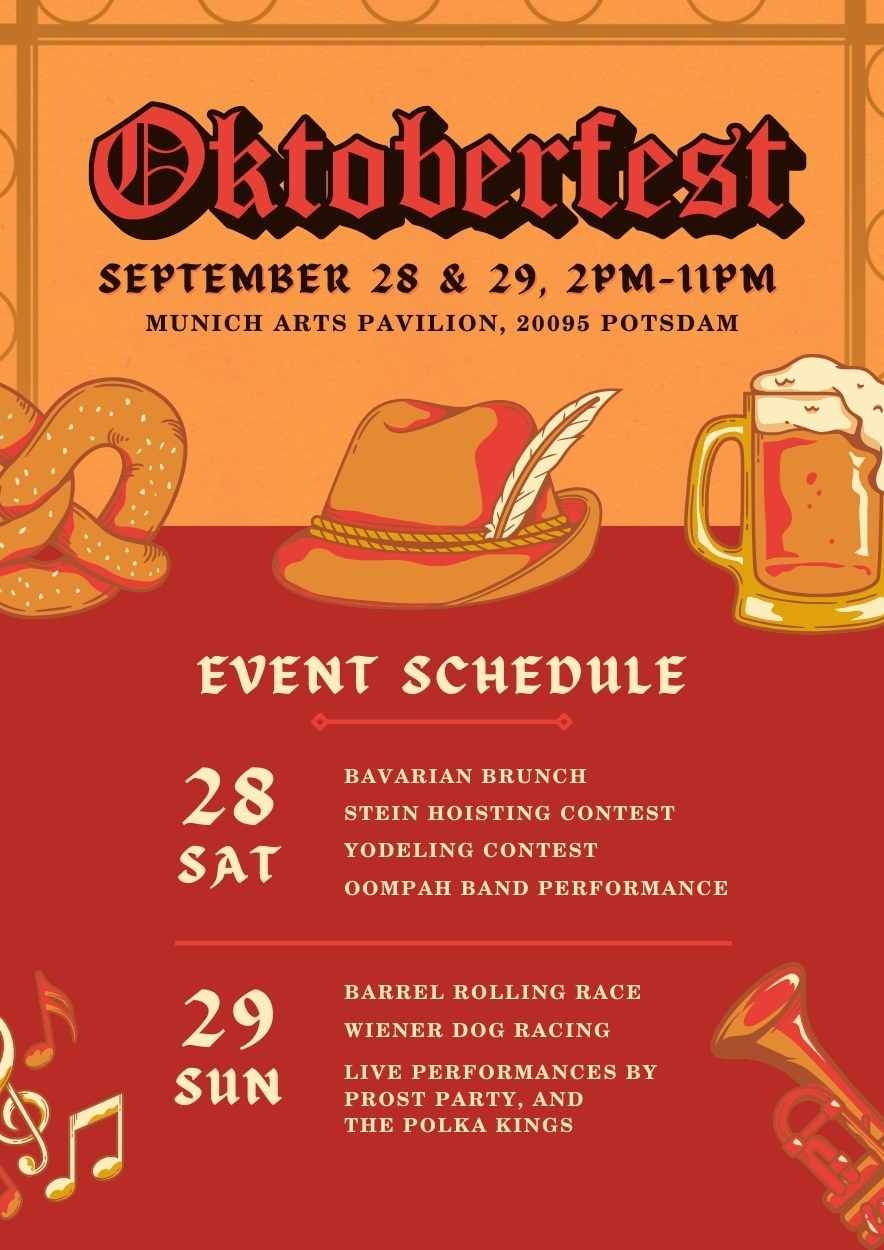 Retro Oktoberfest Event Schedules - slide 1