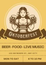 Retro Oktoberfest Party Invitations