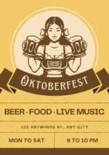 Retro Oktoberfest Party Invitations