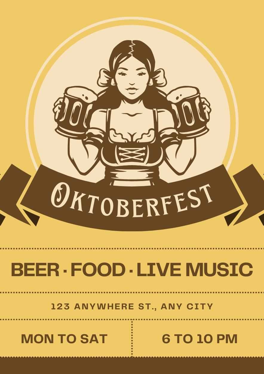 Retro Oktoberfest Party Invitations - slide 1