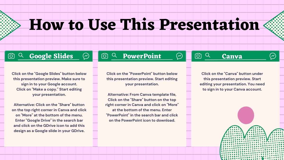 Slides de Planejamento de Aprendizagem Online em Rosa - deslizar 2