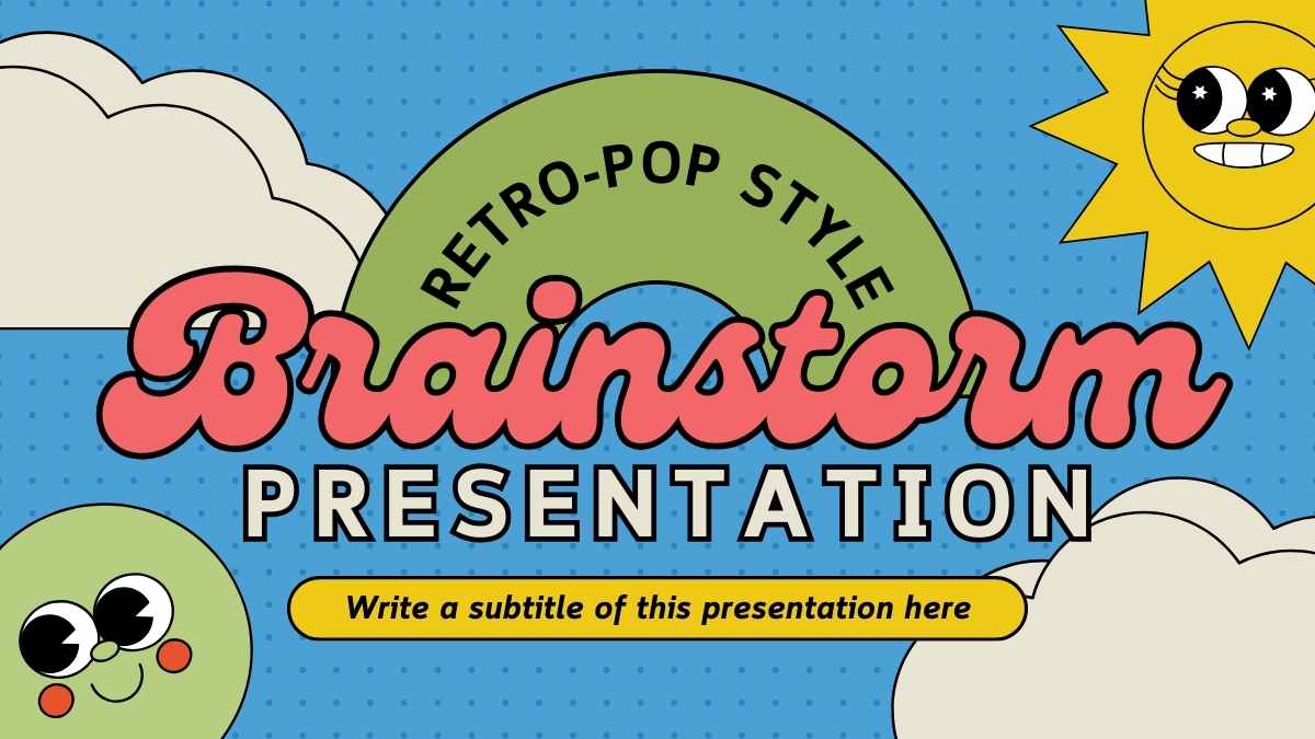 Retro-Pop Style Brainstorm Slides - slide 1