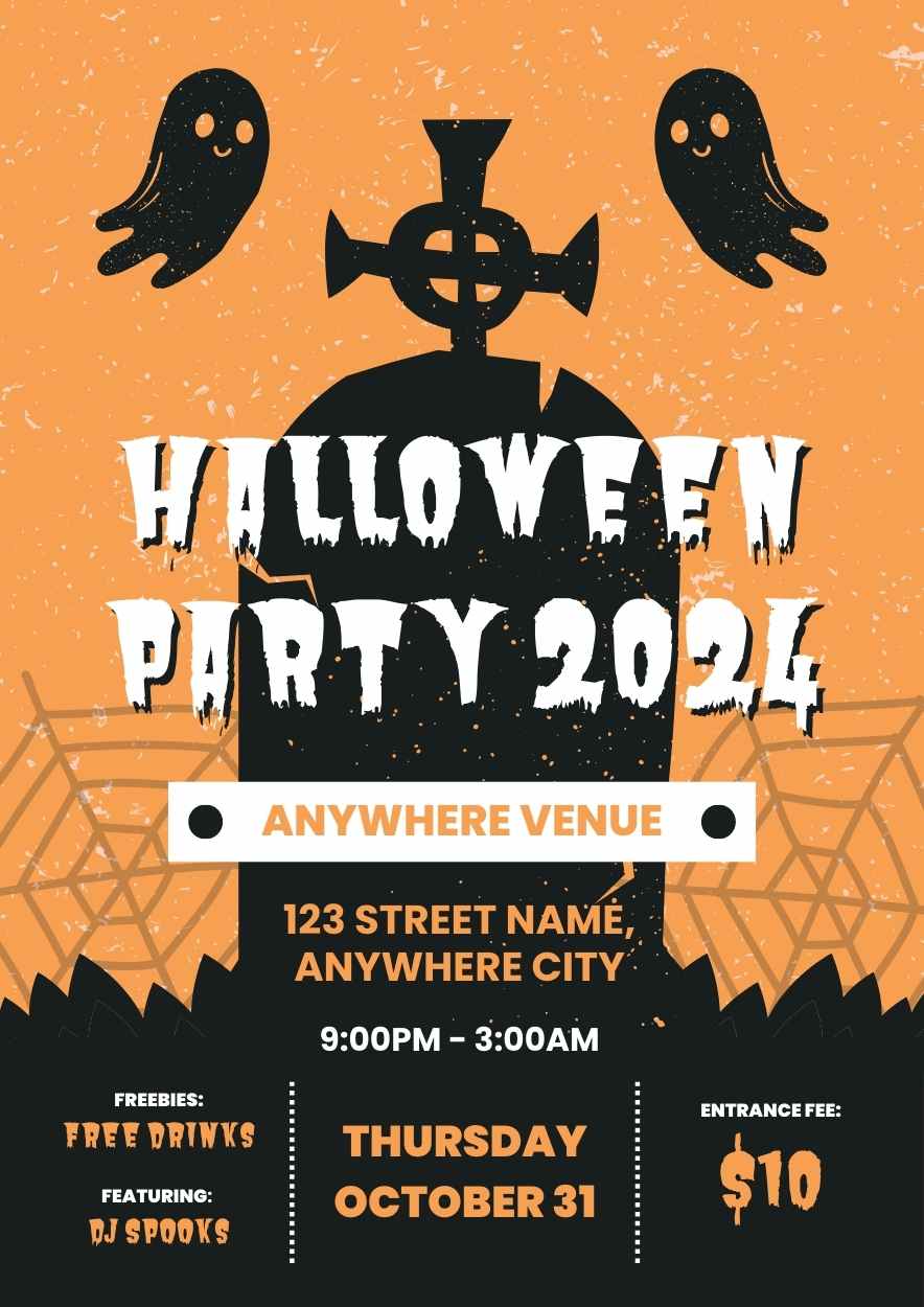 Scary Halloween Party Invitation - slide 1