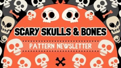 Plantillas de Newsletter con Patrón de Calaveras y Huesos Espeluznantes