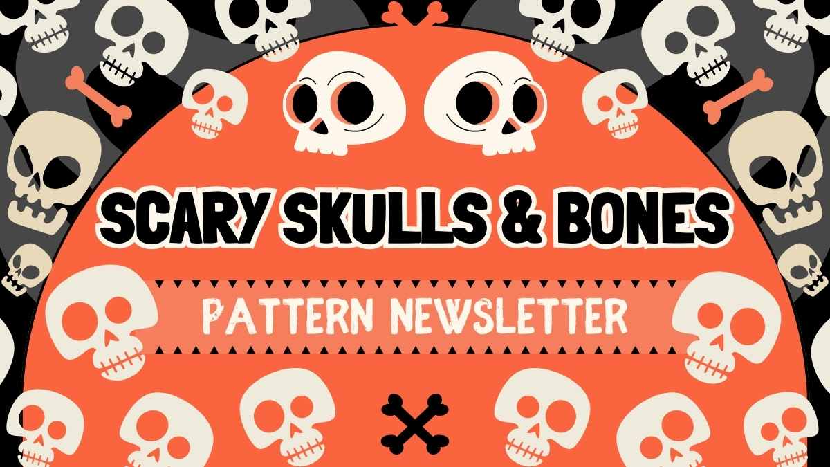 Scary Skulls and Bones Pattern Newsletter Slides - slide 1