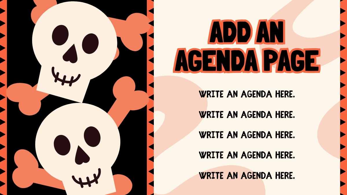 Scary Skulls and Bones Pattern Newsletter Slides - slide 3