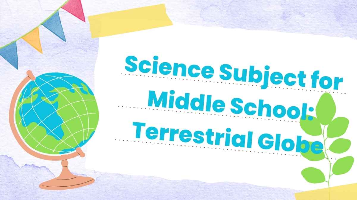 Watercolor Terrestrial Globe Lesson Slides - slide 1