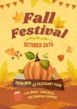 Illustrated Fall Festival Poster