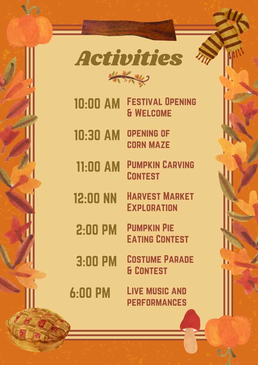 Illustrated Fall Festival Poster - slide 3