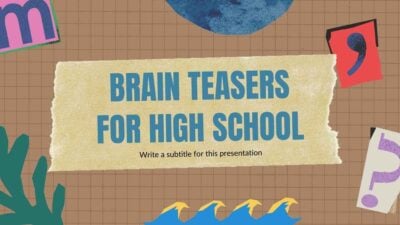 Scrapbook Collage Brain Teasers for High School Slides