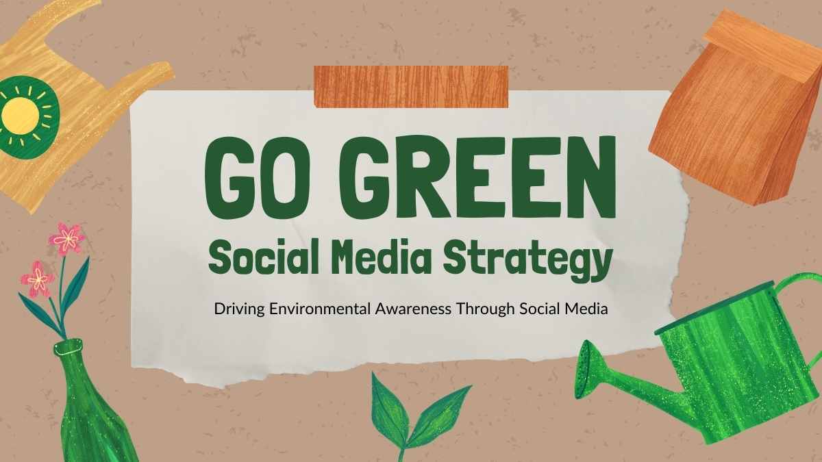 Scrapbook Go Green Social Media Strategy - slide 1