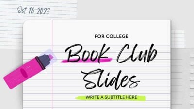 Scrapbook Style Book Club Slides