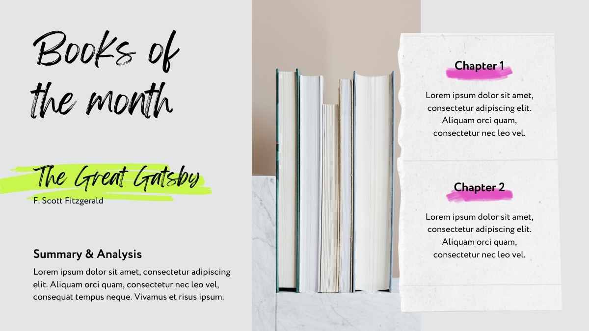 Slides de Clube do Livro em Estilo Scrapbook - deslizar 13