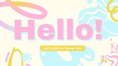 Self Introduction for School Students Pink and Blue Pastel Slides