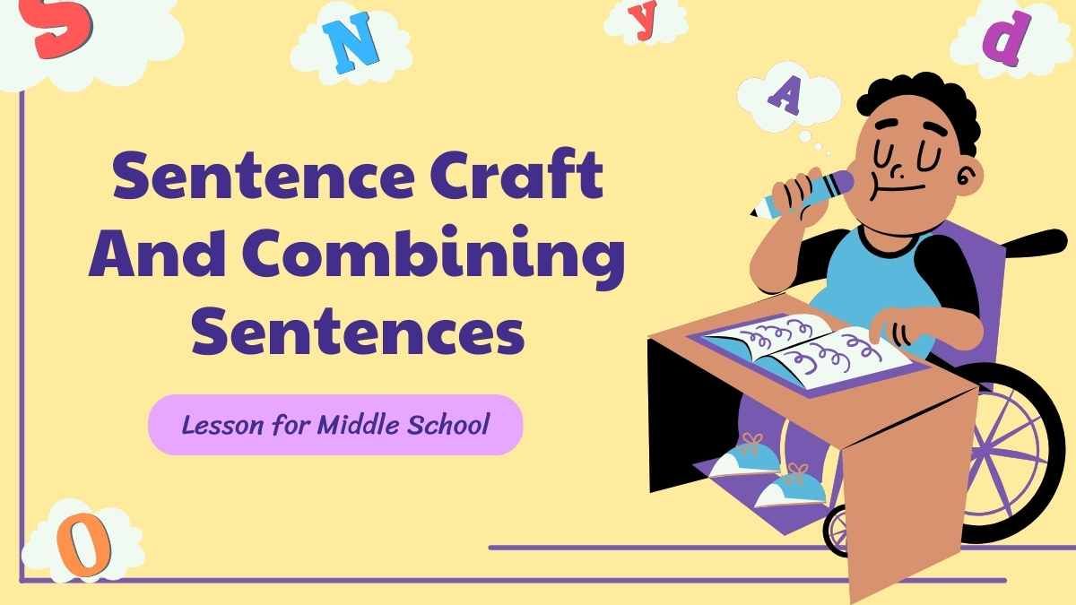 Sentence Craft and Combining Sentences Lesson for Middle School - diapositiva 1